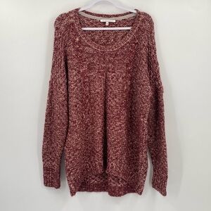 Victorias Secret Burgundy Knit Sweater Mohair Wool Alpaca Blend Size XL TG